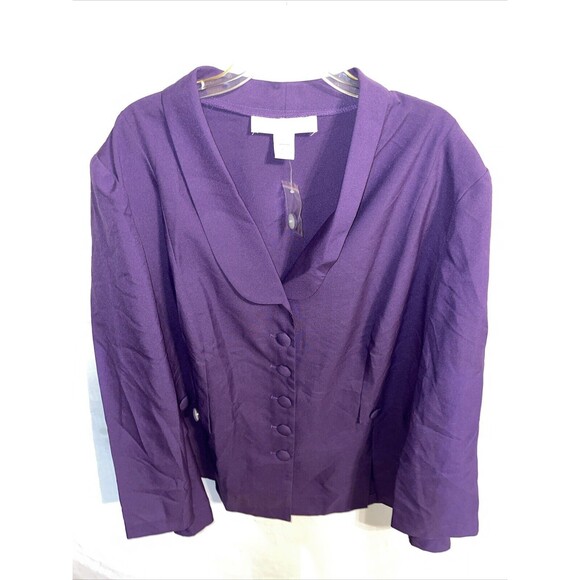 Allison Woods Women’s Dressy Jacket Size 3XL Purple Business Going Out Party - Picture 1 of 12